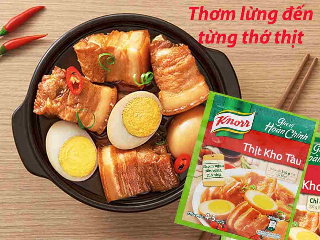 gói gia vị thịt kho tàu knorr