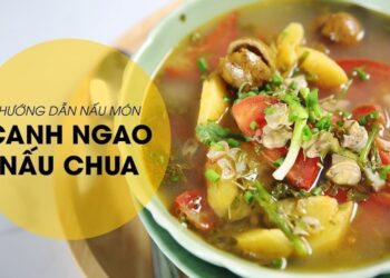 Canh ngao chua dọc mùng