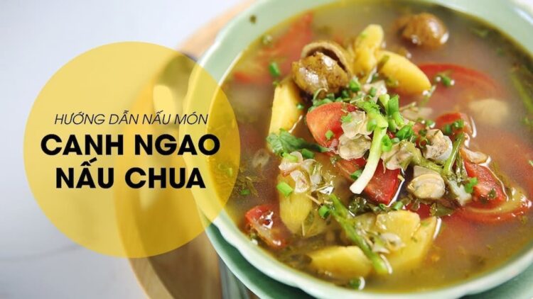 Canh ngao chua dọc mùng